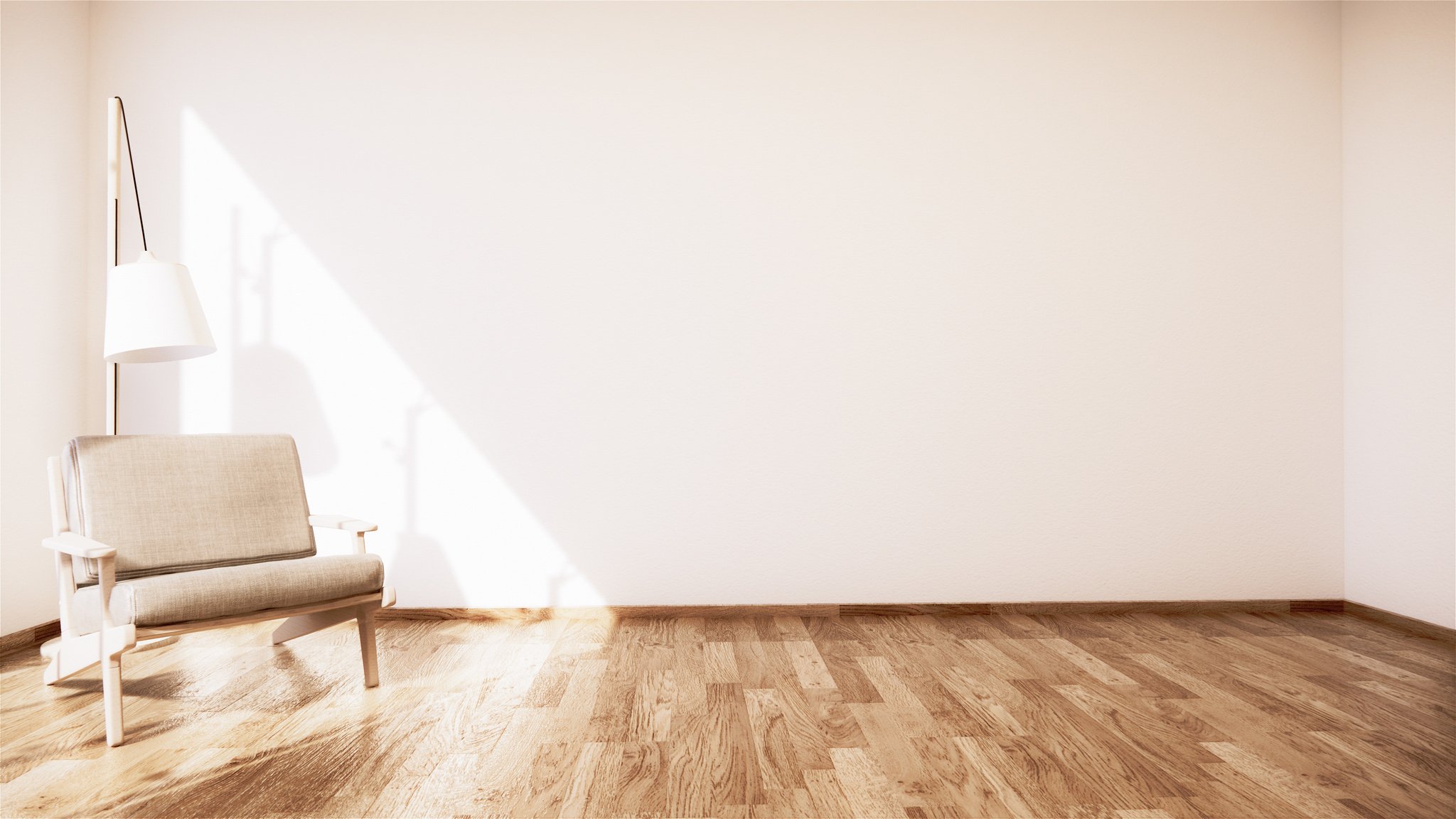 Room Interior with Wooden Floor