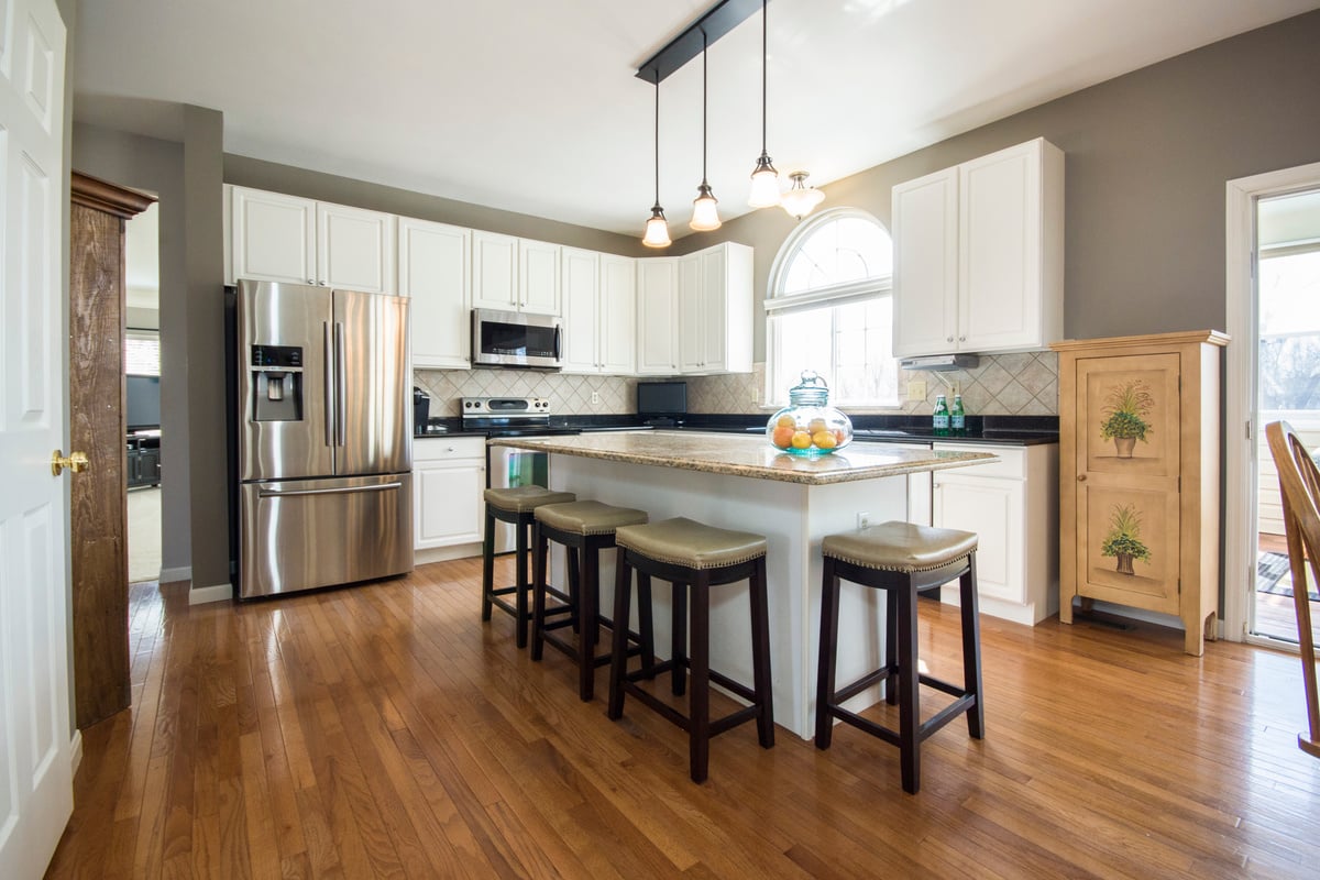 White Wooden Kitchen Island